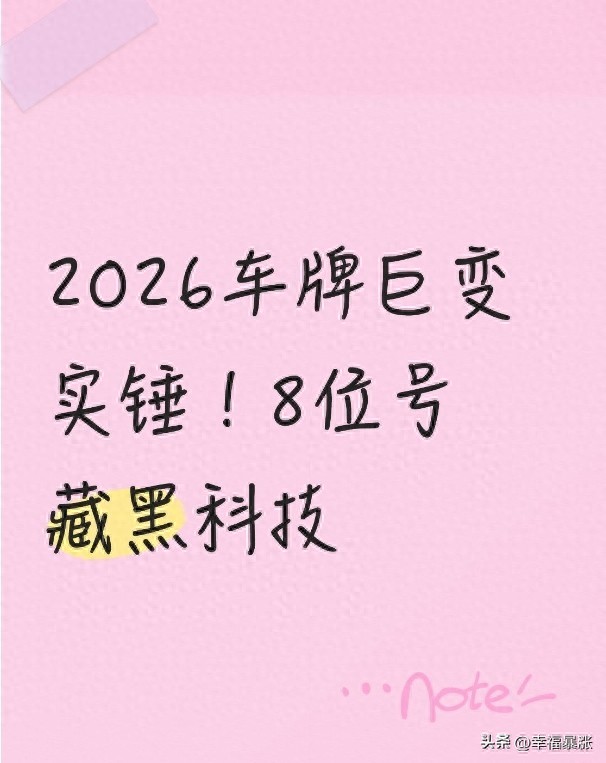 2026年新車(chē)牌規(guī)則 8位號(hào)碼智能芯片 限行停車(chē)靈活調(diào)整_限行